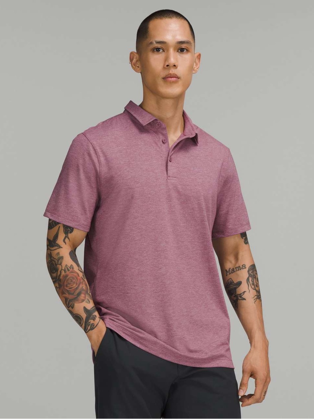 lululemon athletica Men's Evolution Heathered Vintage Plum Polo